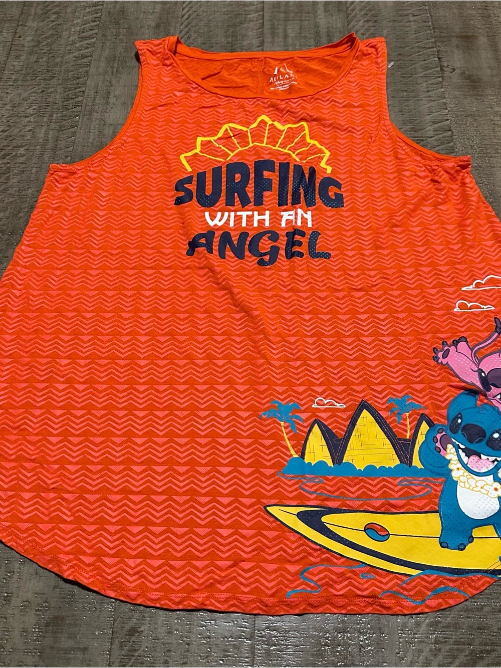 Disney Aulani Orange Woman’s Stitch Surf Tank Top